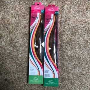 Two Remy 100% human hair extensions 14”